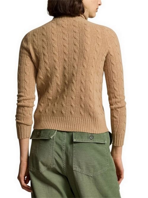 dolcevita donna a trecce cammello Ralph Lauren | 211888686006